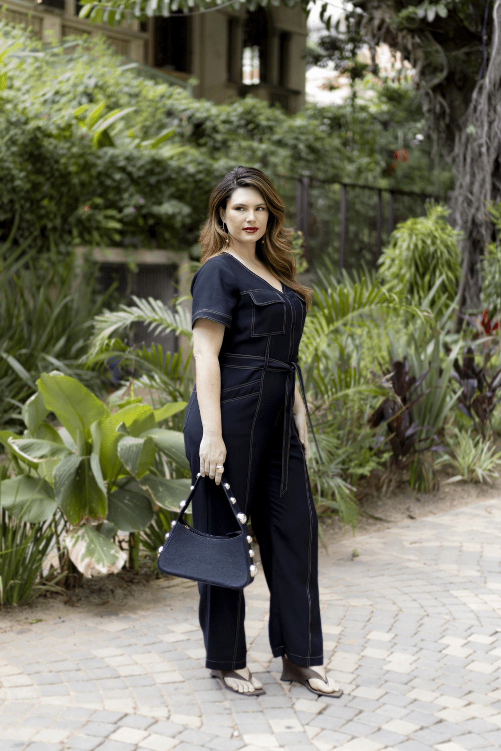 MACACÃO PLUS SIZE FEMININO ALFAIATARIA AMETISTA